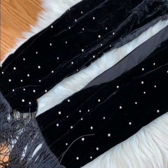 INC Embellished Velvet Wrap with Fringe - Picture 10 of 15